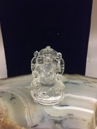 Brazilian Crystal Ganesha - Natural Gemstone Idol Carving - thumbnail 1