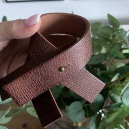 Handmade Leather Curtain Tie Back Cross Design, 1 - thumbnail 4