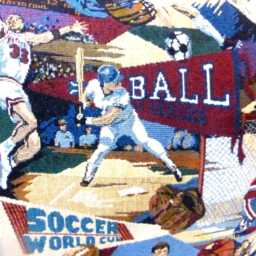 Sports Tapestry Pillow Cover, Baseball Football Basketball Soccer Players - thumbnail 3