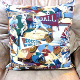 Sports Tapestry Pillow Cover, Baseball Football Basketball Soccer Players - thumbnail 2