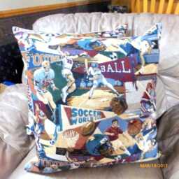 Sports Tapestry Pillow Cover, Baseball Football Basketball Soccer Players - thumbnail 1