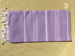 Pink Striped Turkish Cotton Towel Peshtemal Bath Beach Towel