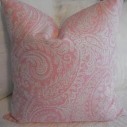 2 Patterns Paisley, Wildrose Pink.petal Pink.white.nursery.girls Room.ladies.her.pillow Covers.toss Pillows.slipcovers.nursery Decor - thumbnail 2