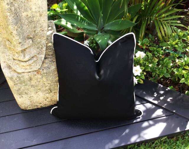 Sunbrella Black Outdoor Pillow Cover Fade & Water Resistant - image 1
