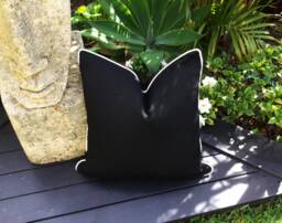 Sunbrella Black Outdoor Pillow Cover Fade & Water Resistant