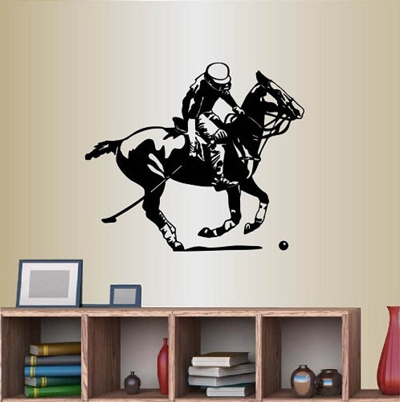 In-Style Decals Wall Vinyl Decal Home Decor Art Sticker Polo Player On Horse Sports Living Room Bedroom Removable Mural Design 835 - image 1