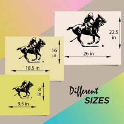In-Style Decals Wall Vinyl Decal Home Decor Art Sticker Polo Player On Horse Sports Living Room Bedroom Removable Mural Design 835 - thumbnail 2