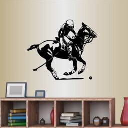 In-Style Decals Wall Vinyl Decal Home Decor Art Sticker Polo Player On Horse Sports Living Room Bedroom Removable Mural Design 835 - thumbnail 1