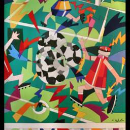 Vintage Campari Football Art Print Italian Bar Wall Decor - thumbnail 3