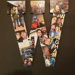 Personalized Wood Letters, 13 Inch, Perfect For A Christmas Gift, Custom Wall Decor, Personalized House Warming Gift With Pictures - thumbnail 2