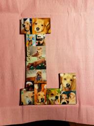 Personalized Wood Letters, 13 Inch, Perfect For A Christmas Gift, Custom Wall Decor, Personalized House Warming Gift With Pictures - thumbnail 1