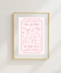 Ouabh Art Print - The Archer & Fox A4 A5 Romantasy Poster Fantasy Reader Prince Of Hearts - thumbnail 1