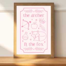 Ouabh Art Print - The Archer & Fox A4 A5 Romantasy Poster Fantasy Reader Prince Of Hearts - thumbnail 2