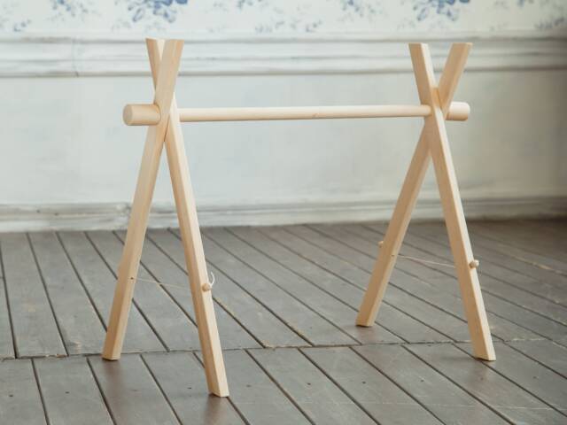 Baby Gym, Wooden Baby Gym Frame, Play Activity Mat Toddler - image 1