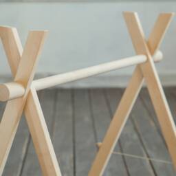 Baby Gym, Wooden Baby Gym Frame, Play Activity Mat Toddler - thumbnail 3