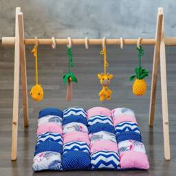 Baby Gym, Wooden Baby Gym Frame, Play Activity Mat Toddler - thumbnail 4