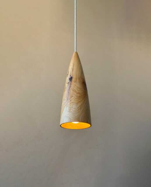 Natural Wood Pendant Lighting, Sculpture Ceiling Lamp, Hanging Light, Modern Chandelier, Handmade, Japandi, Minimal Design - image 1