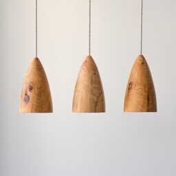 Natural Wood Pendant Lighting, Sculpture Ceiling Lamp, Hanging Light, Modern Chandelier, Handmade, Japandi, Minimal Design - thumbnail 3