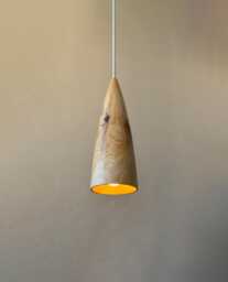 Natural Wood Pendant Lighting, Sculpture Ceiling Lamp, Hanging Light, Modern Chandelier, Handmade, Japandi, Minimal Design - thumbnail 1