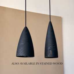 Natural Wood Pendant Lighting, Sculpture Ceiling Lamp, Hanging Light, Modern Chandelier, Handmade, Japandi, Minimal Design - thumbnail 4