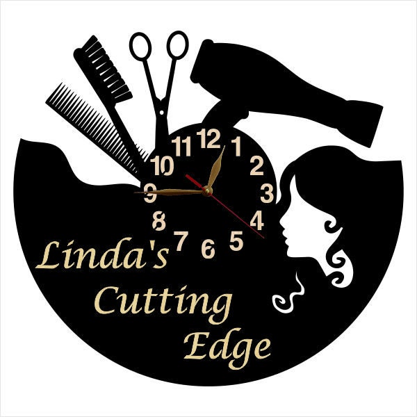 Wall Clock Beauty Salon, Hair Styler, Art Decor Large 18 Or 12 Inch, Hairdresser Parlor #85 - image 1