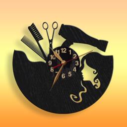 Wall Clock Beauty Salon, Hair Styler, Art Decor Large 18 Or 12 Inch, Hairdresser Parlor #85 - thumbnail 2