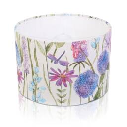 Handmade Florabunda Bluebell Lampshade, Voyage Maison Floral Drum Shade - thumbnail 1