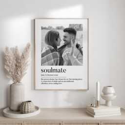 Personalised Photo Print - Soul Mate Valentines Gift Boyfriend Gift, Girlfriend Anniversary - thumbnail 2