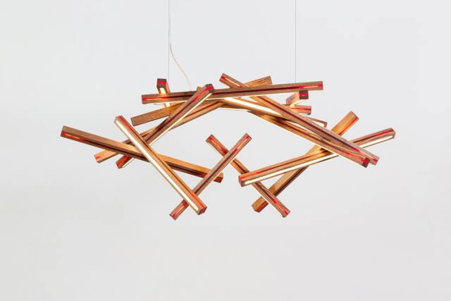 Wooden Chandelier - Interstellar Xl Lux-Led-Loft Wooden Light-Designer Lighting-Modern Lighting-Wooden-Modern-Modern Deco-Big Size Chandelier - image 1