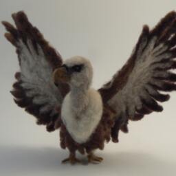 Needle Felted Griffon Vulture, Made To Order - thumbnail 3