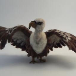 Needle Felted Griffon Vulture, Made To Order - thumbnail 2