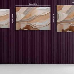 Cream Beige Neutral Minimalist French Velvet Wall Art Large Canvas Sale Abstract Art Painting Modern Home Room Decor - thumbnail 2