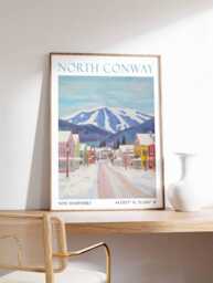 North Conway New Hampshire Wall Art - Travel Print Poster - thumbnail 1