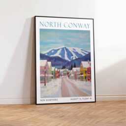 North Conway New Hampshire Wall Art - Travel Print Poster - thumbnail 3