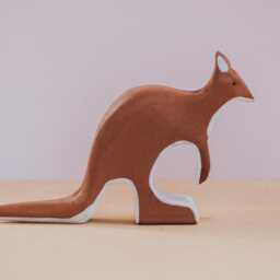 Wooden Kangaroo, Handmade Animal, Montessori Toy, Figure Animal, Waldorf Christmas Gift, Woodland Australian Animal - thumbnail 2
