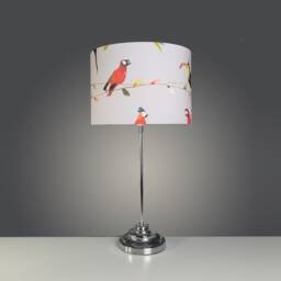 Lampshades in Toucan Talk Grey Fabric Various Sizes Handmade - Free UK Delivery - thumbnail 3