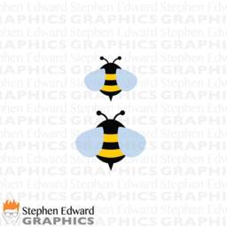 Bee Wall Decal - Set Of 17 Bumblebees Sticker - thumbnail 2