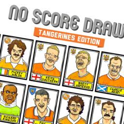 Blackpool - No Score Draws Tangerines Edition A3 Print Of 36 Hand-Drawn Panini-sticker-style Bfc Icons Wonky Football Art - thumbnail 2