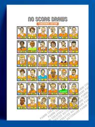Blackpool - No Score Draws Tangerines Edition A3 Print Of 36 Hand-Drawn Panini-sticker-style Bfc Icons Wonky Football Art - thumbnail 1