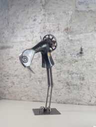 Singer Of The Scraplands - Recycled Metal Bird Sculpture