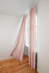 Linen Curtain Panel Set Semi-Sheer Rod Pocket Curtains