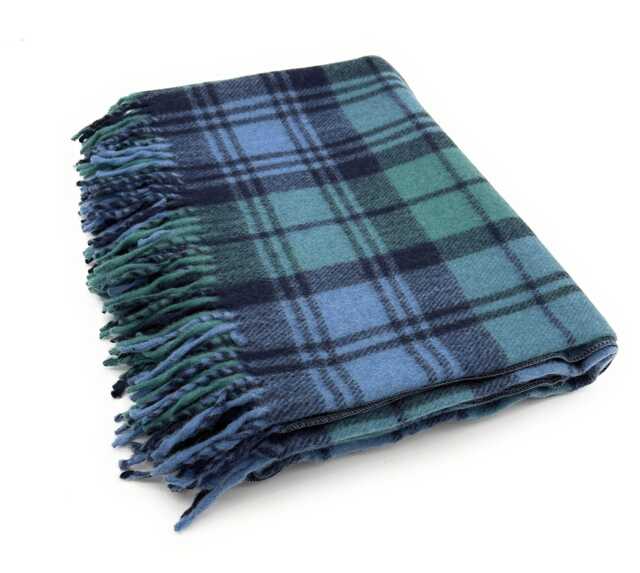 Soft Wool Tartan Blanket - 70x60 Inches Soft, Warm & Timeless Campbell Ancient - image 1