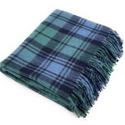 Soft Wool Tartan Blanket - 70x60 Inches Soft, Warm & Timeless Campbell Ancient - thumbnail 2