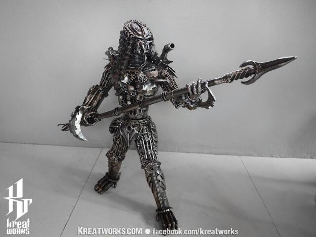steampunk Metal Spearman Hunter - Medium Size - image 1