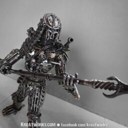 steampunk Metal Spearman Hunter - Medium Size - thumbnail 2