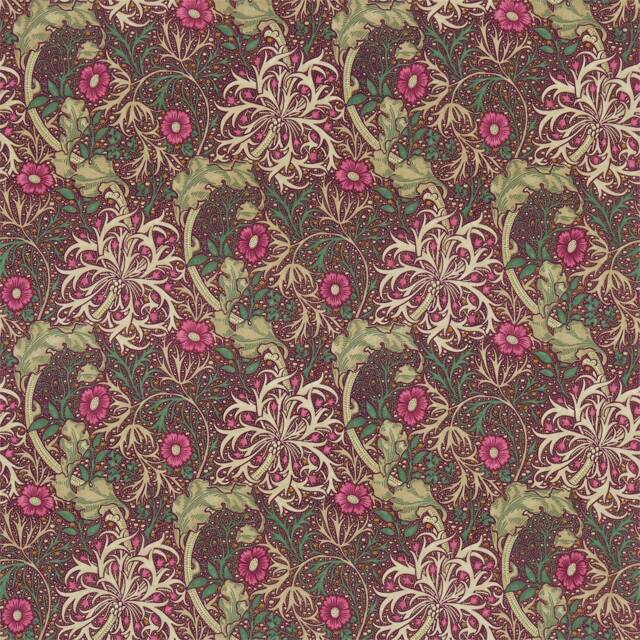 Morris & Co Seaweed Door Curtain Aubergine