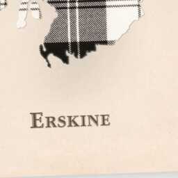 Clan Erskine Black & White Scottish Tartan Map - Of Scotland Family Wall Decor, Box Canvas From - thumbnail 4