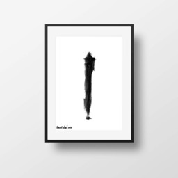 Framed Print, Black & White Nordic Wall Art, Abstract Art Kitchen Bedroom Decor, Gift For Him - thumbnail 2