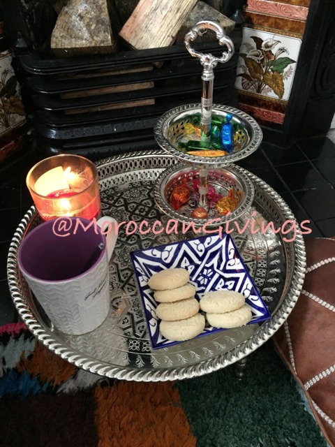 Medium Authentic Moroccan Elegant Handcrafted Alpaca Silver Serving Tray/Table With Screw-On Legs From Fez - image 1