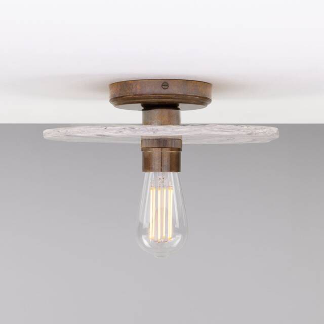Bog Oak Marbled Ceramic Disc Ceiling Light - image 1